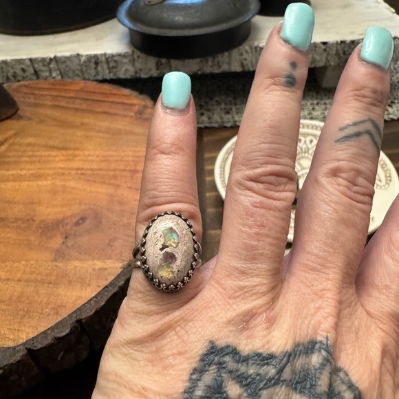 Cantera opal and Sterling silver ring size 5.5 - Picture 4 of 6